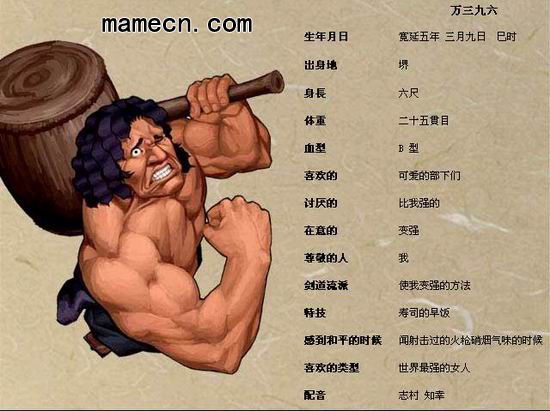 侍魂零全角色含隐藏人物键盘出招表大全（带图）