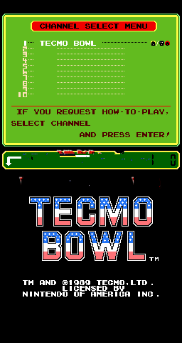 Tecmo橄榄球大赛PlayChoice-10