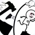 精神小伙跑掉鞋
