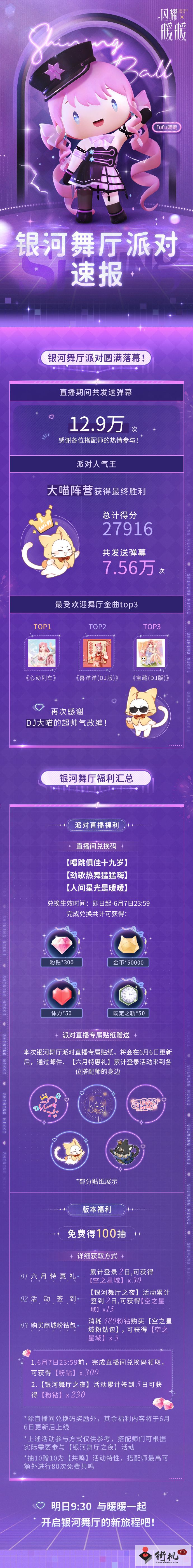 闪耀暖暖银河舞厅派对福利内容汇总